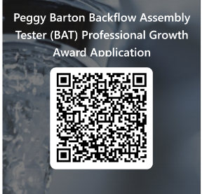 Scan the QR code to apply for the Peggy Barton BAT Professional Growth Award