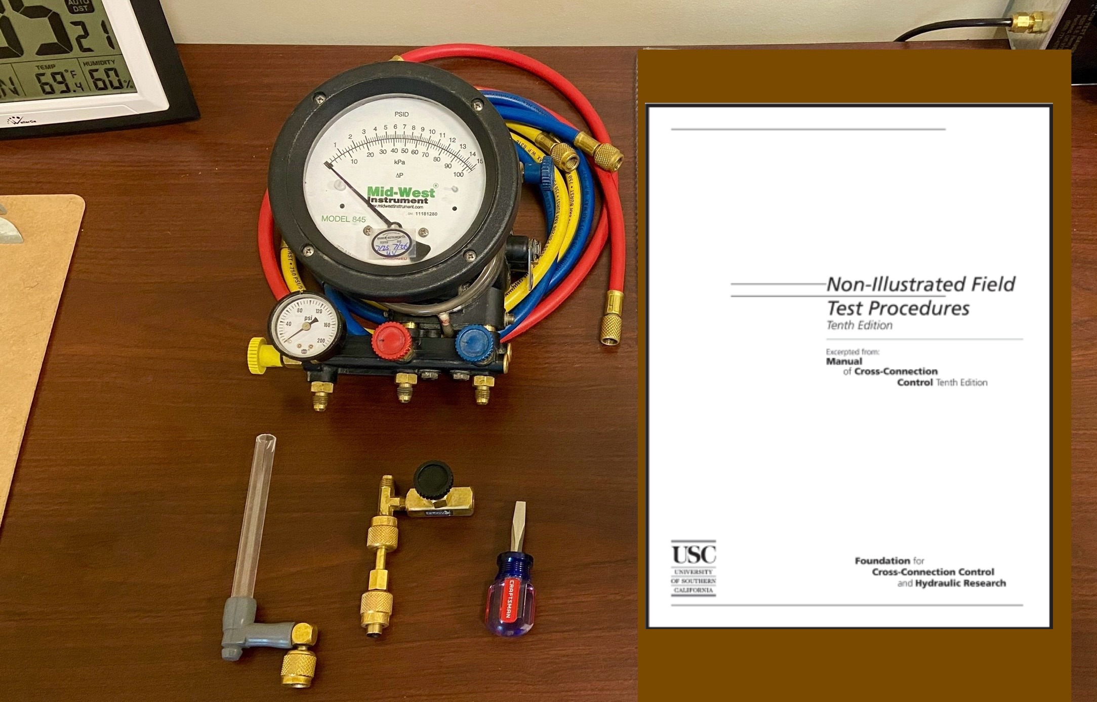Photo taken of Light test kit (Mid-West 835 or 845)